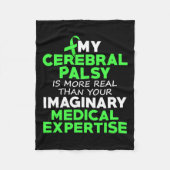 脳性麻痺Cp認識度実在戦士生存者 フリースブランケット (正面)