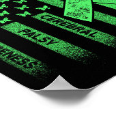 脳性麻痺Cp認識度Usaフラッグウォリアー ポスター (角)