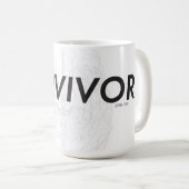 脳損傷サバイバーマグラインスケッチ脳付き コーヒーマグカップ (正面右)