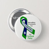 脳水腫および脳性麻痺ボタン 缶バッジ (正面&裏面)