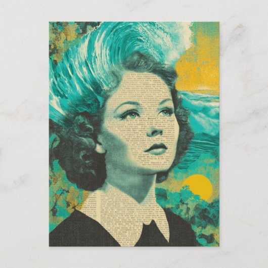 脳波混在メディアコラージュ ポストカード (正面)