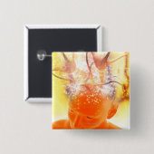 脳活動、コンセプトコンピュータアートワーク 缶バッジ (正面&裏面)