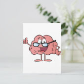 脳漫画のキャラ与えクタの親指を上げる ポストカード (スタンド正面)