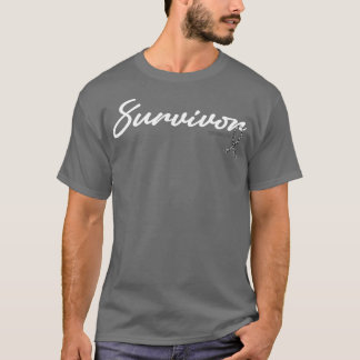 脳炎認識度生存者グリッターリボンホップ Tシャツ