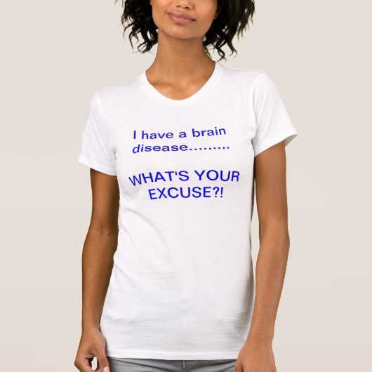 脳疾患のティー Tシャツ (正面)