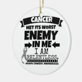 脳癌は私の中で一番悪い敵に出会った セラミックオーナメント (左)
