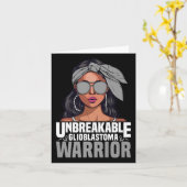 脳癌戦士の壊れない腫瘍の生存者Gl カード (黄色い花)