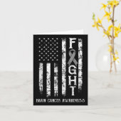 脳癌戦士アメリカ国旗 カード (黄色い花)
