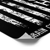 脳癌戦士アメリカ国旗 ポスター (角)