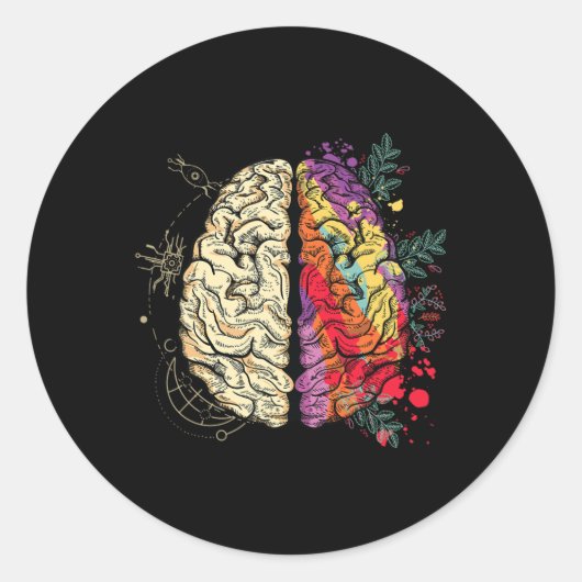 脳精神保健自閉症に対する認識 ラウンドシール (正面)