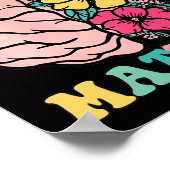 脳精神健康問題セラピスト野花 ポスター (角)