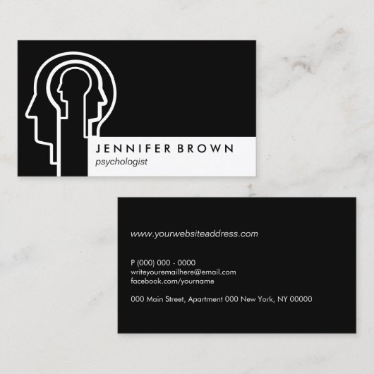 脳精神催眠精神科医 名刺 (正面/裏面)