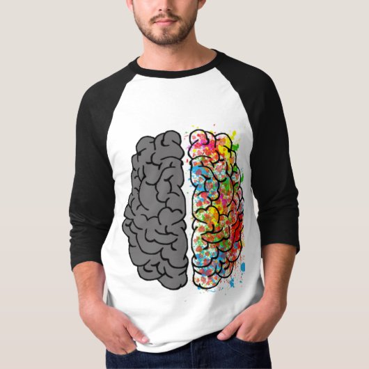 脳精神心理学アイディアハートポロシャツ Tシャツ (正面)