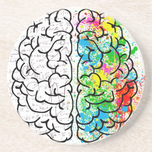 脳精神心理学アイディアハート コースター (正面)