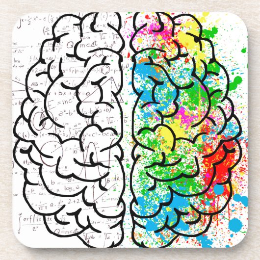 脳精神心理学アイディアハート コースター (正面)