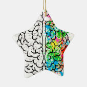 脳精神心理学アイディアハート セラミックオーナメント (右)