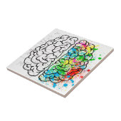 脳精神心理学アイディアハート タイル (側面)