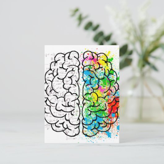 脳精神心理学アイディアハート ポストカード (スタンド正面)