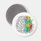 脳精神心理学アイディアハート マグネット (正面/裏面)