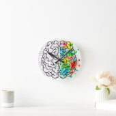 脳精神心理学アイディアハート ラウンド壁時計 (ホーム)