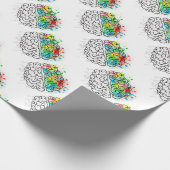 脳精神心理学アイディアハート ラッピングペーパー (角)