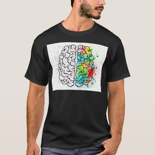 脳精神心理学アイディアハート Tシャツ (正面)