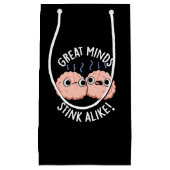 脳素晴らしのパンプンおもしろいダークBG スモールペーパーバッグ (正面)