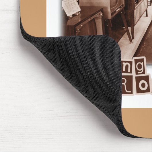 脳腐敗おもしろいおもしろいレトロ写真スローガン マウスパッド (コーナー)