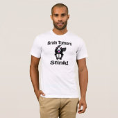 脳腫瘍がスカンク認識度デザイン Tシャツ (正面フル)