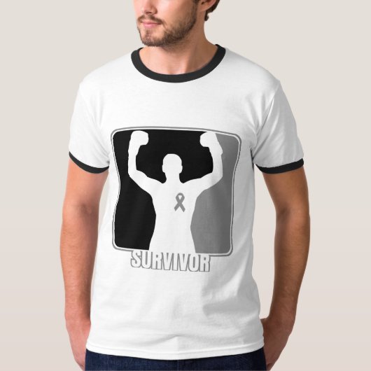 脳腫瘍の勝利生存者 Tシャツ (正面)