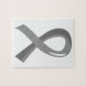 脳腫瘍の灰色のリボン3 ジグソーパズル (横)