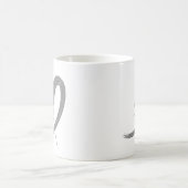 脳腫瘍の灰色のリボンA4 コーヒーマグカップ (中央)