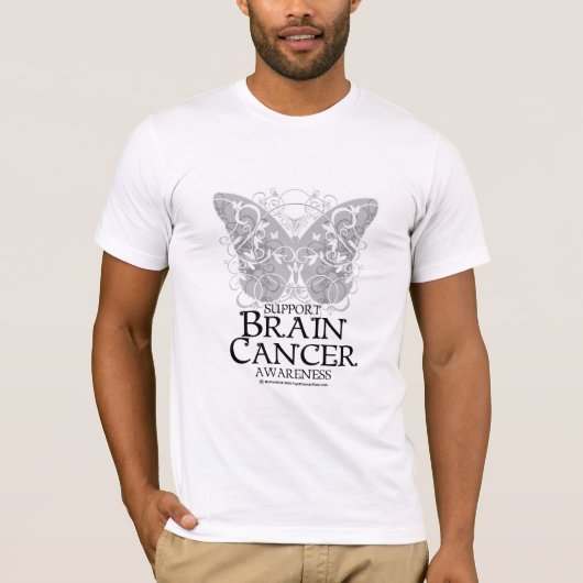 脳腫瘍の蝶 Tシャツ (正面)