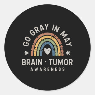 脳腫瘍の認識度が灰色になるグランジ ラウンドシール