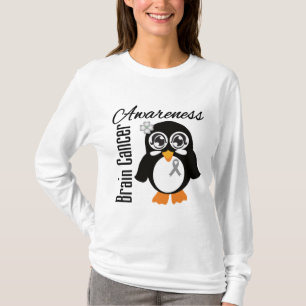 脳腫瘍の認識度のペンギン Tシャツ