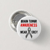 脳腫瘍の認識度ピン 缶バッジ (正面&裏面)