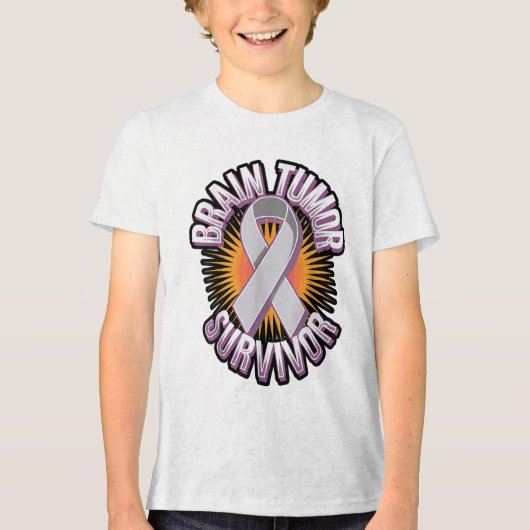 脳腫瘍生存者はっきりした認識度_1 トライブレンドＴシャツ (正面)