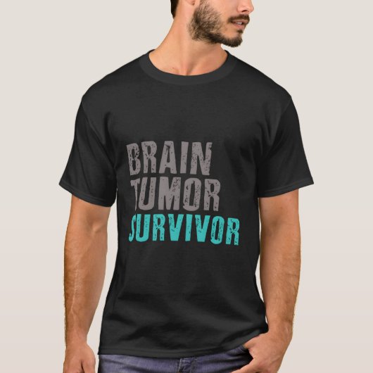 脳腫瘍生存者Sがん認識度手術 Tシャツ (正面)