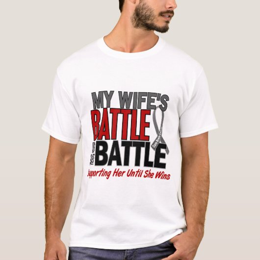 脳腫瘍私の戦い余りに1人の妻 Tシャツ (正面)
