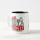 脳腫瘍私は私のお母さん6.2のための灰色を身に着けています ツートーンマグカップ (正面左)