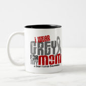 脳腫瘍私は私のお母さん6.2のための灰色を身に着けています ツートーンマグカップ (左)