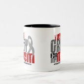 脳腫瘍私は私のお母さん6.2のための灰色を身に着けています ツートーンマグカップ (中央)