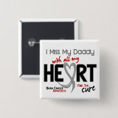 脳腫瘍私は私のお父さんを恋しく思います 缶バッジ (正面&裏面)