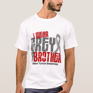 脳腫瘍私は私の兄弟6.2のための灰色を身に着けています Tシャツ