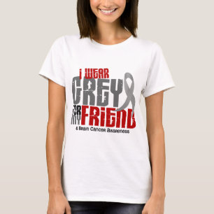 脳腫瘍私は私の友人6.2のための灰色を身に着けています Tシャツ