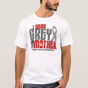 脳腫瘍私は私の母6.2のための灰色を身に着けています Tシャツ