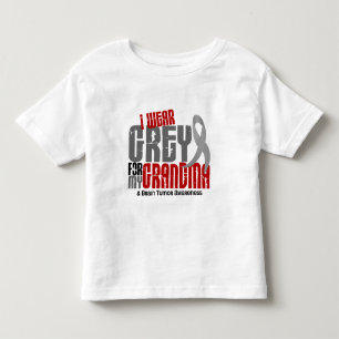 脳腫瘍私は私の祖母6.2のための灰色を身に着けています トドラーTシャツ