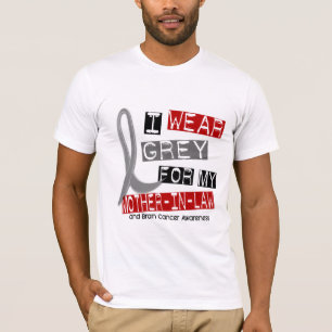 脳腫瘍私は私の義母37のための灰色を身に着けています Tシャツ