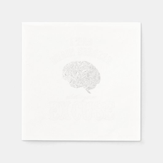 脳腫瘍認識度ギフト私は脳手術を受けた スタンダードカクテルナプキン (正面)