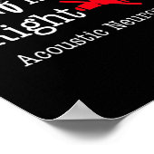 脳腫瘍認識度グレーリボンDeafinitially Righ ポスター (角)